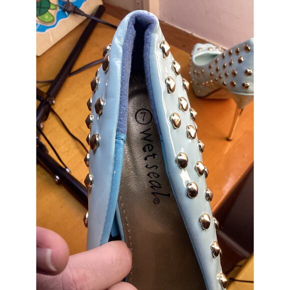 WET SEAL Women's Peep Toe Slip On Stiletto Heels Shoes Size 7 - Picture 7 of 7
